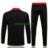 Manchester United Ensemble Sweat d'Entraînement Quarter-Zip 22-23 Noir Rouge Pour Enfant